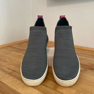 Rothy's Gray The Chelsea Women's Melange Knit Pull On Ankle Boots Size 7 1/2